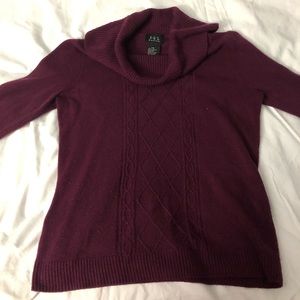 burgany turtle neck sweater !